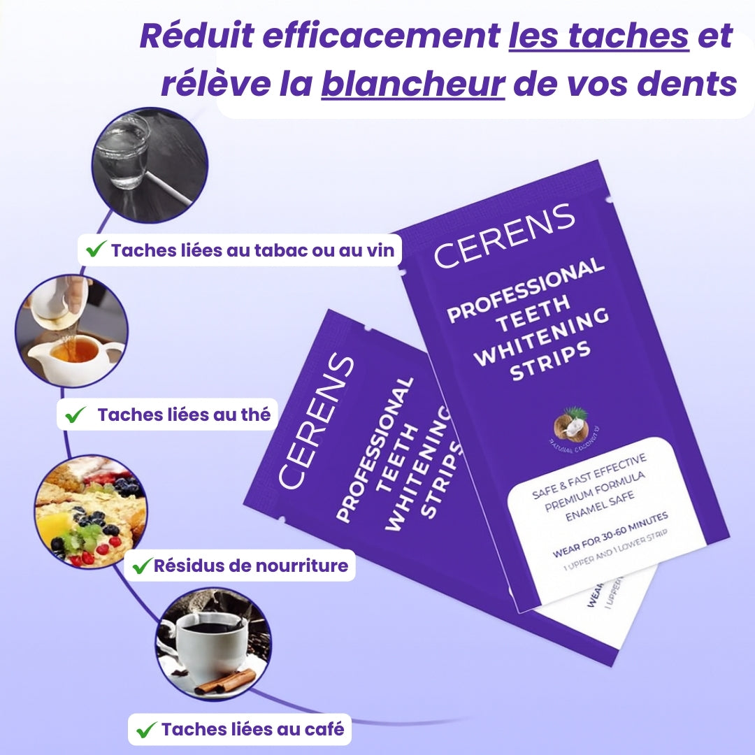 Bandes Blanchissantes Express -Sourire Éclatant CERENS
