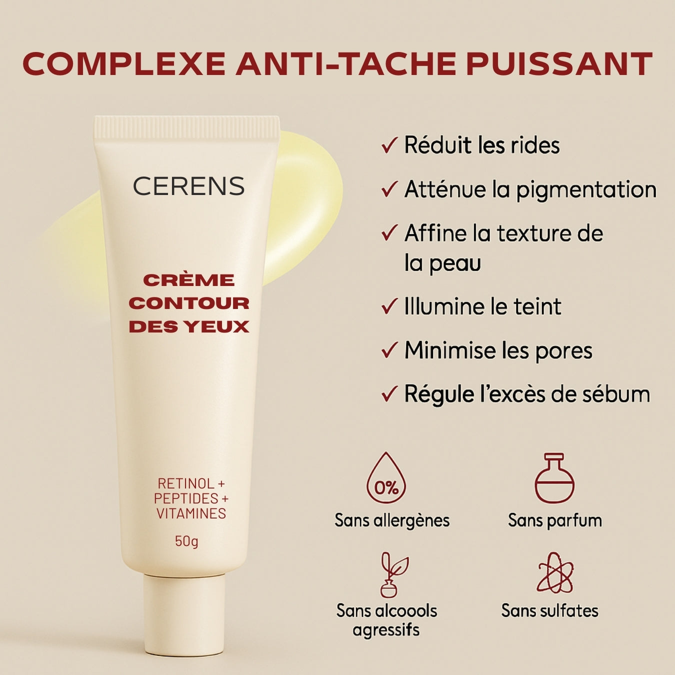 Crème CERENS – Unifie le teint et redonne de l'éclat