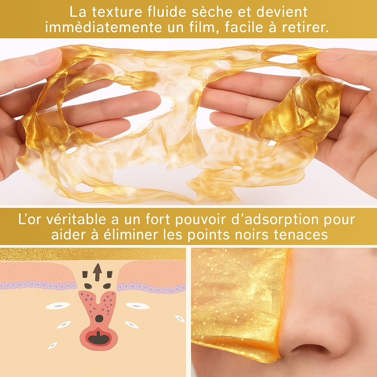 Masque Précieux Or 24K CERENS – Peau Radieuse & Lumineuse