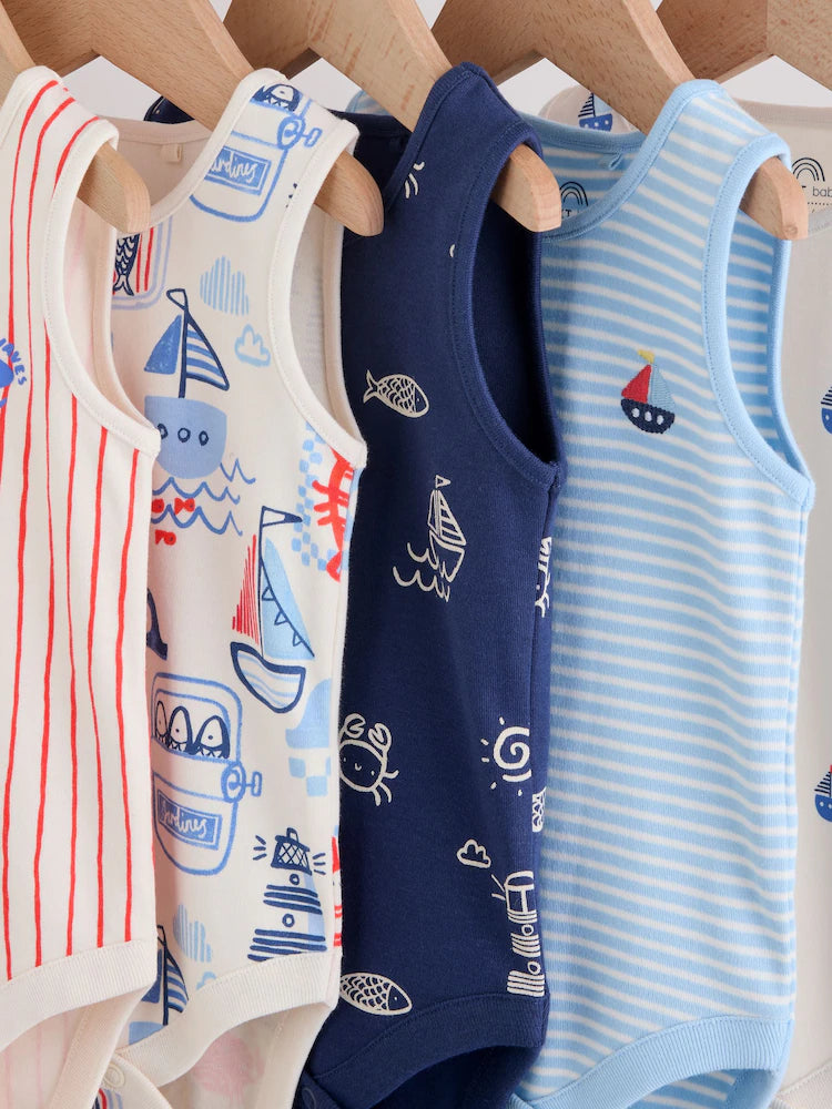 Lot de 5 body coton manche court : confort et douceur pour bébé GARCONS