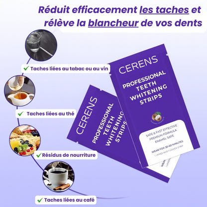Bandes Blanchissantes Express -Sourire Éclatant CERENS