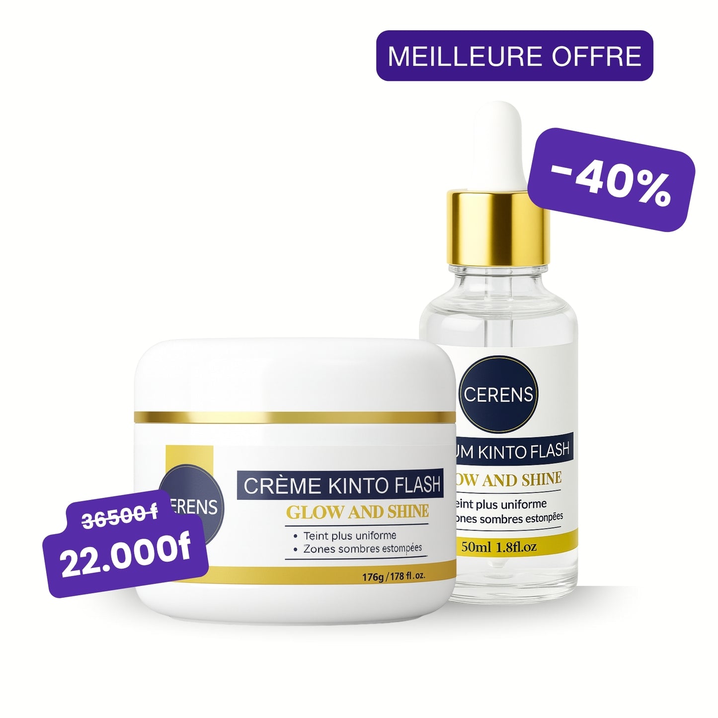 Gamme kinto flash CERENS- Teint Uniforme