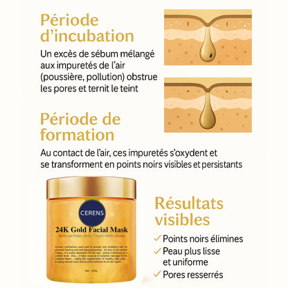 Masque Précieux Or 24K CERENS – Peau Radieuse & Lumineuse