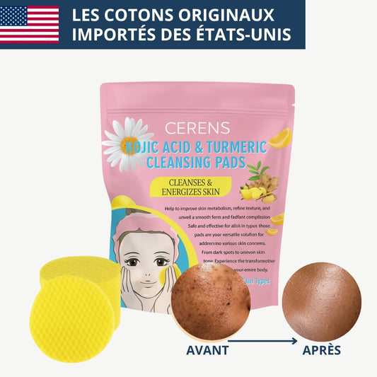 Cotons curcuma CERENS – Cible les taches, révèle l’éclat, unifie le teint