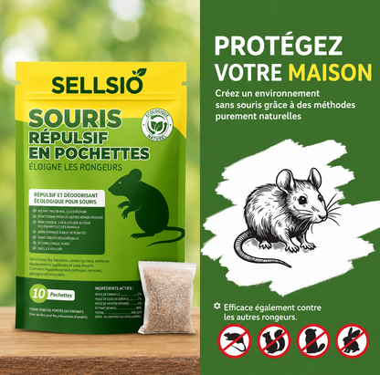 Répulsif STOP SOURIS Sellsio- Éloigne les Rongeurs Sans Produits Toxiques – Pour Maison & Garage