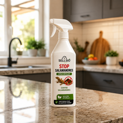 SELLSIO™ STOP SALAMANDRES- Spray Répulsif -Solution Efficace pour Éloigner les Salamandres de Votre Maison