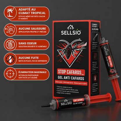 SELLSIO™ STOP CAFARDS- Gel Répulsif -Solution Efficace pour Éloigner les Cafards de Votre Maison