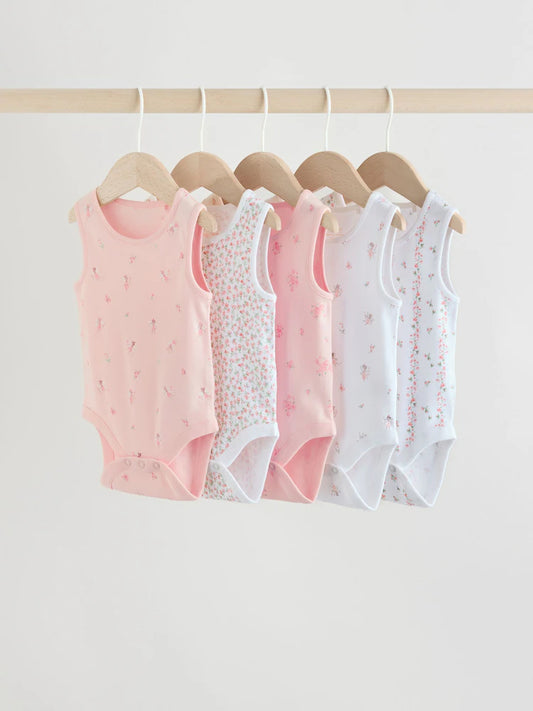 Lot de 5 body coton manche court : confort et douceur pour bébé FILLES