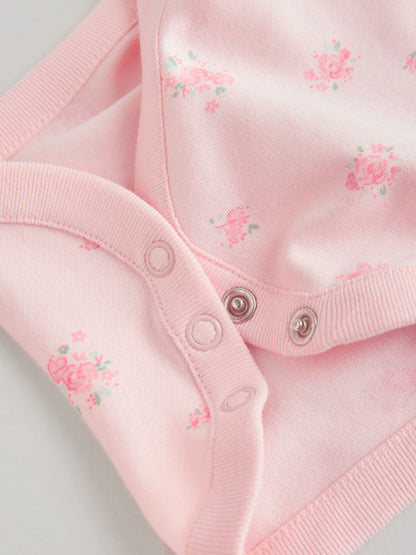 Lot de 5 body coton manche court : confort et douceur pour bébé FILLES