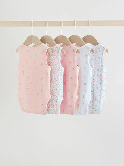Lot de 5 body coton manche court : confort et douceur pour bébé FILLES