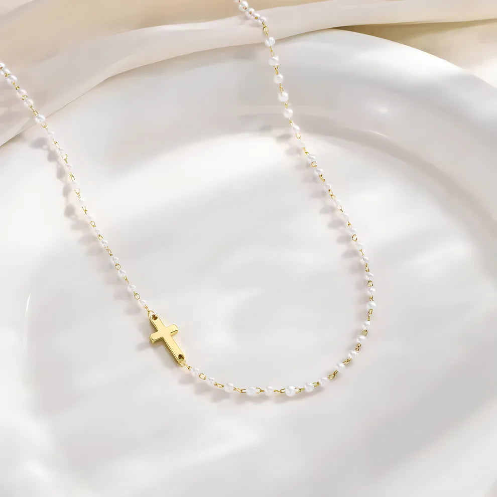 Collier Chrétien Perlé Protection Divine
