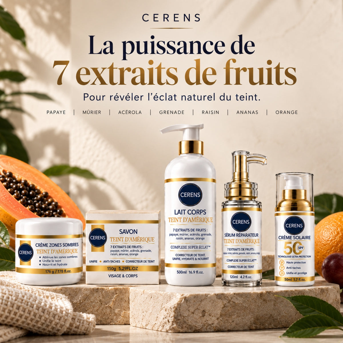 Gamme Teint D'Amérique CERENS- Complexe Super Éclat Haute Concentration