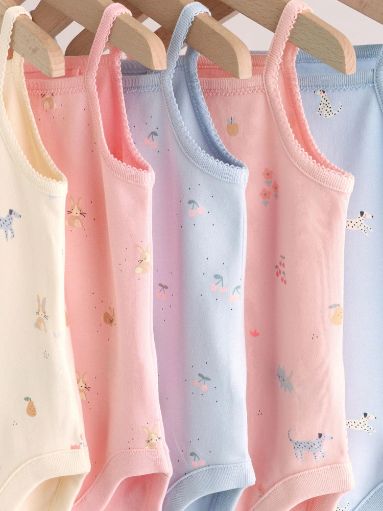 Lot de 5 body coton manche court : confort et douceur pour bébé FILLES