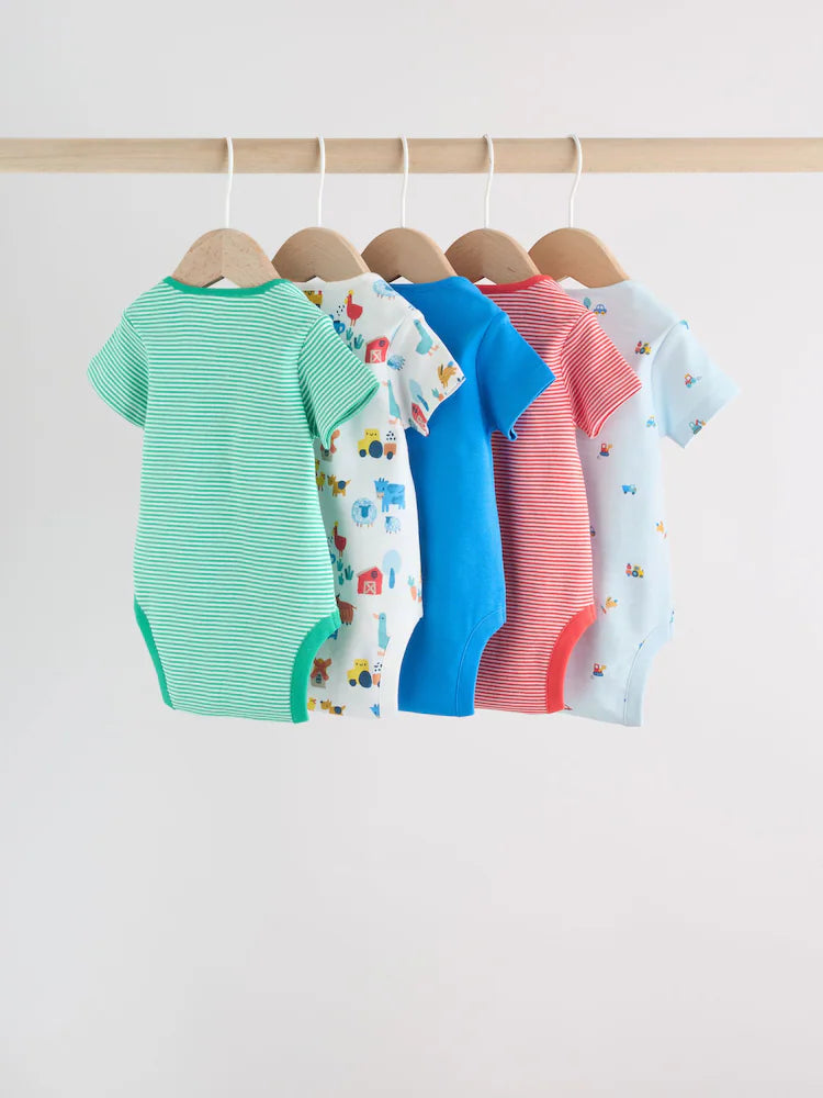 Lot de 5 body coton : confort et douceur pour bébé GARCONS