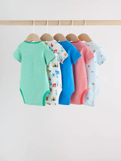 Lot de 5 body coton : confort et douceur pour bébé GARCONS