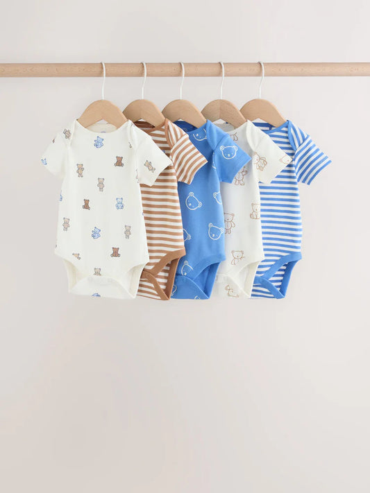 Lot de 5 body coton : confort et douceur pour bébé GARCONS