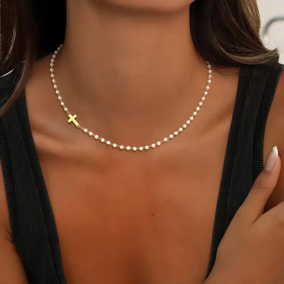 Collier Chrétien Perlé Protection Divine